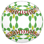 葉のパターン、のパター葉ン、緑の葉 ソフトボール (裏面)