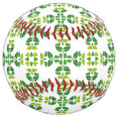 葉のパターン、のパター葉ン、緑の葉 ソフトボール (裏面)