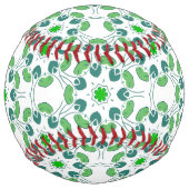 葉のパターン、のパター葉ン、緑の葉 ソフトボール (裏面)