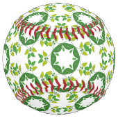 葉のパターン、のパター葉ン、緑の葉 ソフトボール (裏面)