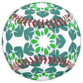 葉のパターン、のパター葉ン、緑の葉 ソフトボール (裏面)