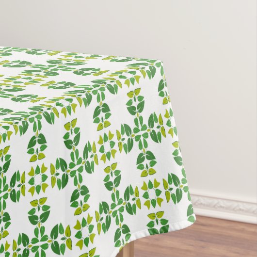 葉のパターン、のパター葉ン、緑の葉 テーブルクロス (インサイチュ)