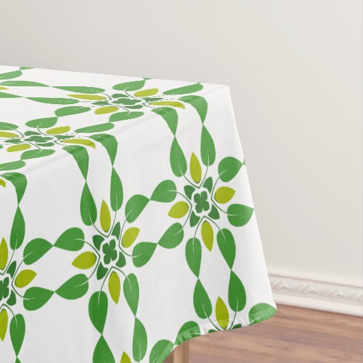 葉のパターン、のパター葉ン、緑の葉 テーブルクロス (インサイチュ)