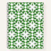 葉のパターン、のパター葉ン、緑の葉 ノートブック (正面)