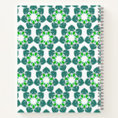 葉のパターン、のパター葉ン、緑の葉 ノートブック (裏面)