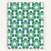葉のパターン、のパター葉ン、緑の葉 ノートブック (正面)