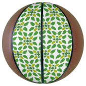 葉のパターン、のパター葉ン、緑の葉 バスケットボール (縦)