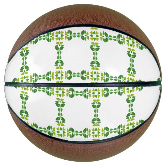 葉のパターン、のパター葉ン、緑の葉 バスケットボール (正面)
