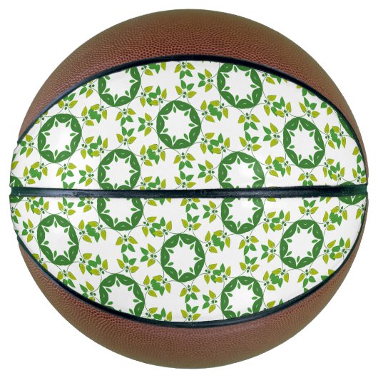 葉のパターン、のパター葉ン、緑の葉 バスケットボール (正面)