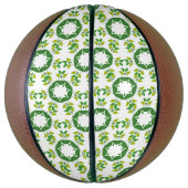 葉のパターン、のパター葉ン、緑の葉 バスケットボール (縦)