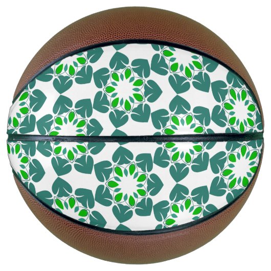 葉のパターン、のパター葉ン、緑の葉 バスケットボール (正面)