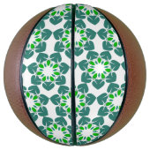 葉のパターン、のパター葉ン、緑の葉 バスケットボール (縦)