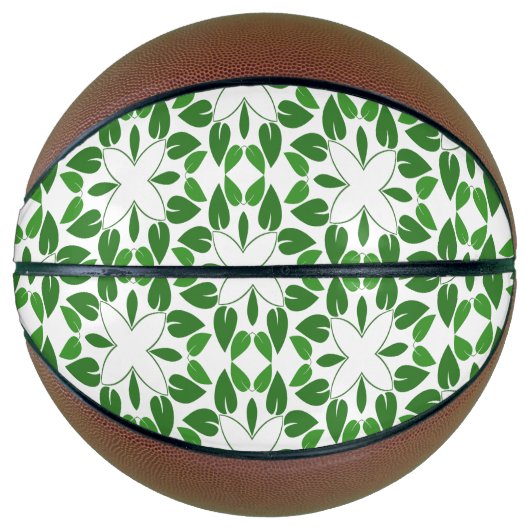 葉のパターン、のパター葉ン、緑の葉 バスケットボール (正面)