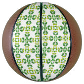 葉のパターン、のパター葉ン、緑の葉 バスケットボール (縦)