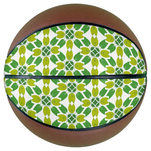 葉のパターン、のパター葉ン、緑の葉 バスケットボール (正面)
