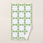 葉のパターン、のパター葉ン、緑の葉 バスタオルセット (ハンドタオル)