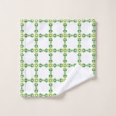 葉のパターン、のパター葉ン、緑の葉 バスタオルセット (ウォッシュタオル)