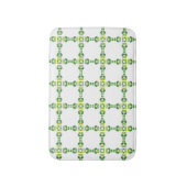 葉のパターン、のパター葉ン、緑の葉 バスマット (正面縦)