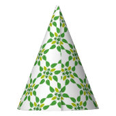 葉のパターン、のパター葉ン、緑の葉 パーティーハット (裏面)