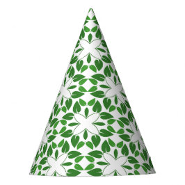 葉のパターン、のパター葉ン、緑の葉 パーティーハット
