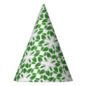 葉のパターン、のパター葉ン、緑の葉 パーティーハット (左)