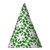 葉のパターン、のパター葉ン、緑の葉 パーティーハット (右)