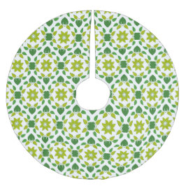 葉のパターン、のパター葉ン、緑の葉 ブラッシュドポリエステルツリースカート