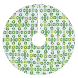 葉のパターン、のパター葉ン、緑の葉 ブラッシュドポリエステルツリースカート