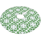 葉のパターン、のパター葉ン、緑の葉 ブラッシュドポリエステルツリースカート (アングル)