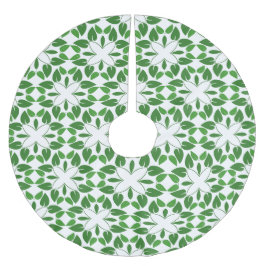 葉のパターン、のパター葉ン、緑の葉 ブラッシュドポリエステルツリースカート