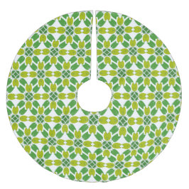 葉のパターン、のパター葉ン、緑の葉 ブラッシュドポリエステルツリースカート