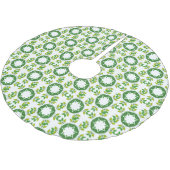 葉のパターン、のパター葉ン、緑の葉 ブラッシュドポリエステルツリースカート (アングル)