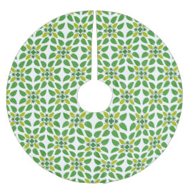 葉のパターン、のパター葉ン、緑の葉 ブラッシュドポリエステルツリースカート