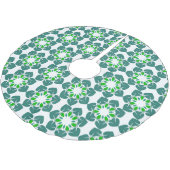 葉のパターン、のパター葉ン、緑の葉 ブラッシュドポリエステルツリースカート (アングル)