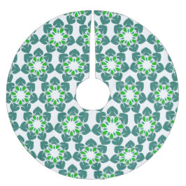 葉のパターン、のパター葉ン、緑の葉 ブラッシュドポリエステルツリースカート