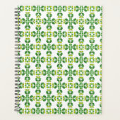 葉のパターン、のパター葉ン、緑の葉 プランナー手帳 (正面)