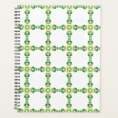 葉のパターン、のパター葉ン、緑の葉 プランナー手帳 (正面)