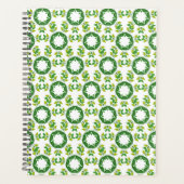 葉のパターン、のパター葉ン、緑の葉 プランナー手帳 (正面)