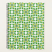 葉のパターン、のパター葉ン、緑の葉 プランナー手帳 (正面)