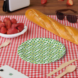 葉のパターン、のパター葉ン、緑の葉 ペーパープレート