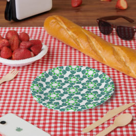 葉のパターン、のパター葉ン、緑の葉 ペーパープレート