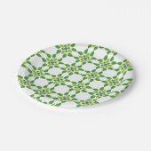 葉のパターン、のパター葉ン、緑の葉 ペーパープレート (アングル)