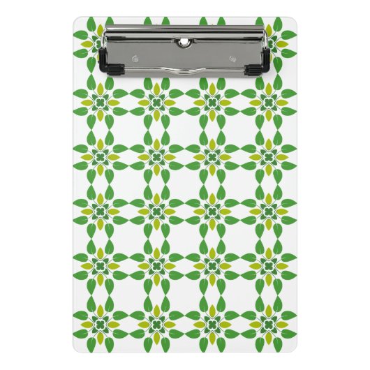 葉のパターン、のパター葉ン、緑の葉 ミニクリップボード (正面)