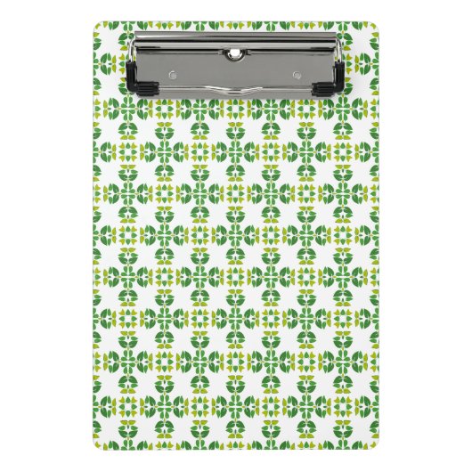 葉のパターン、のパター葉ン、緑の葉 ミニクリップボード (正面)