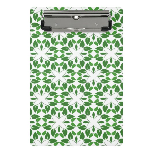 葉のパターン、のパター葉ン、緑の葉 ミニクリップボード (正面)