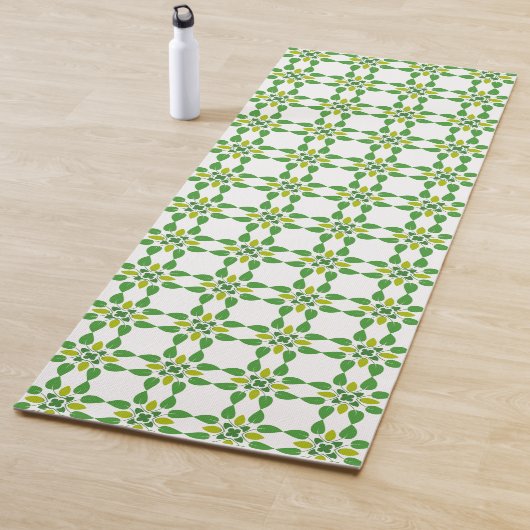 葉のパターン、のパター葉ン、緑の葉 ヨガマット (インサイチュ)