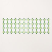 葉のパターン、のパター葉ン、緑の葉 ヨガマット (正面(横))