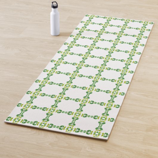 葉のパターン、のパター葉ン、緑の葉 ヨガマット (インサイチュ)