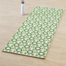 葉のパターン、のパター葉ン、緑の葉 ヨガマット