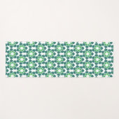 葉のパターン、のパター葉ン、緑の葉 ヨガマット (正面(横))